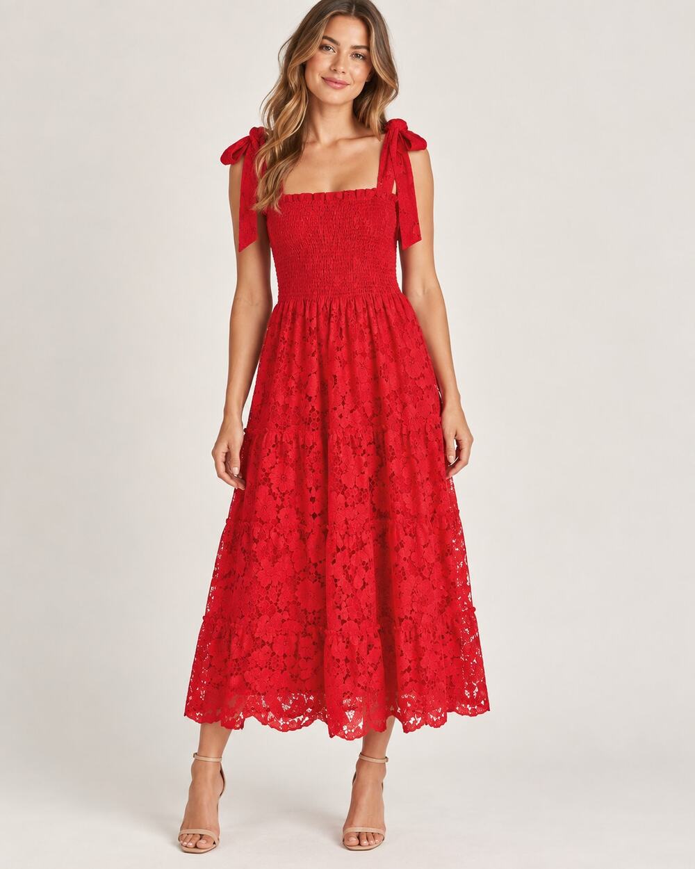 Hill House Home Collector’s Edition Ribbon Ellie Nap Dress Red Lace S
